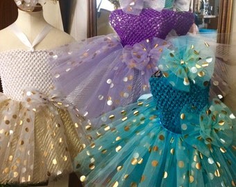 Gold& Silver polka dot Tutu Ready2Ship Perfect for: spring, Easter, OOC, pageant wear, photo prop, birthday tutu, flower girl tutu