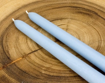 Sky Blue Taper Candles (Set of 6 Tapers) - 10 inch - Light Blue - Dinner Candles - Hostess Gift - Cozy Decor - Blue Home Decor