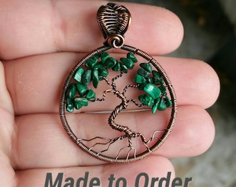 Malachite Tree of life, Stone of Protection, Green Stone