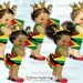 Princess Ruffle Pants Guyana | Vintage Baby Girl | Flag Green Black Red Yellow | 3 Skin Tones | Clipart Instant Download