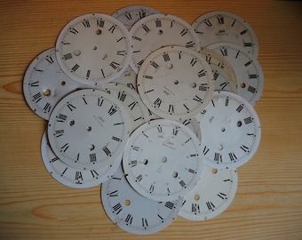 Set of 2 random pick up Vintage clock parts dials faces - Ship wall clock parts dial - Schatz CLOCK Dial - Featured - Steampunk supplies