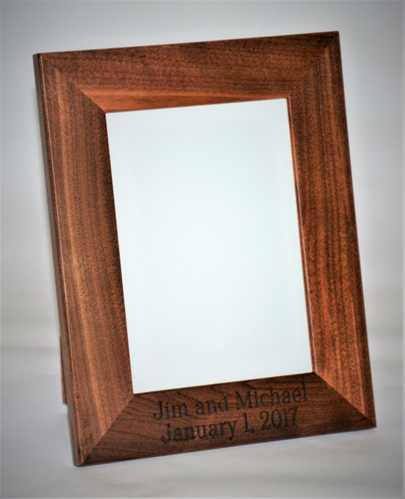 5x7 Laser Engraved Walnut Wooden Picture Frame Custom picture