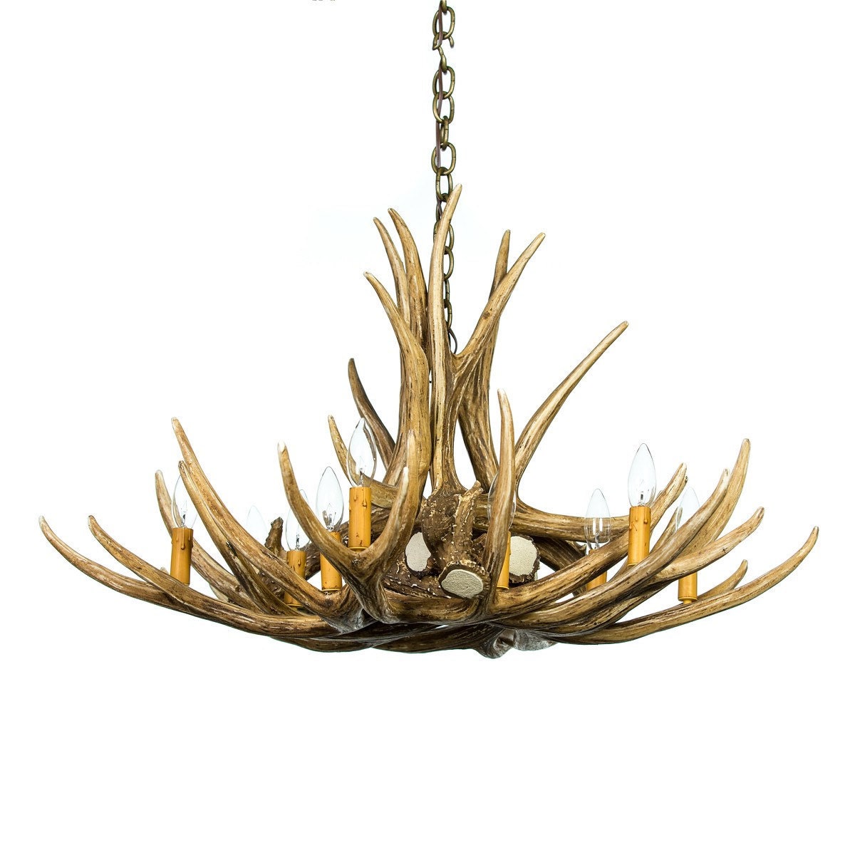 Antler Chandelier D9 Faux Antler Chandelier Rustic Lighting