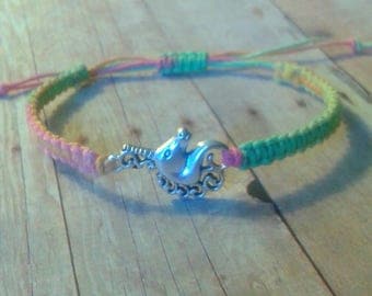 Unicorn Bracelet, Unicorn Jewelry, Hemp Jewelry, Hemp Bracelet, Adjustable Bracelet, Bohemian jewelry, bohemian bracelet