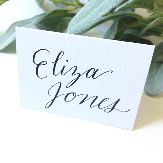 Calligraphy Place Cards for Wedding Custom Calligraphy