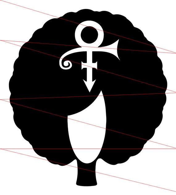 Download Prince Symbol In Afro Vinyl Decal SVG Digital Download