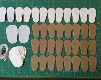 Shoe Sole Kit for 6 pairs to fit 18" doll shoes