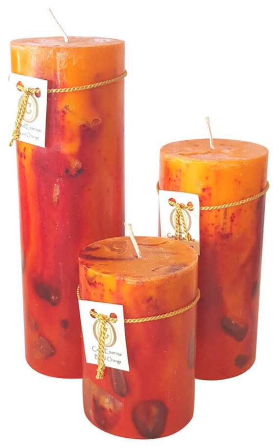 Extremely long burning scented pillar candles. Handpoured