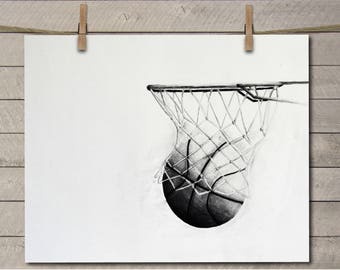 Basketball Decor - Basketball Art - Basketball Room Decor - Basketball Room Art - Kids Room Art