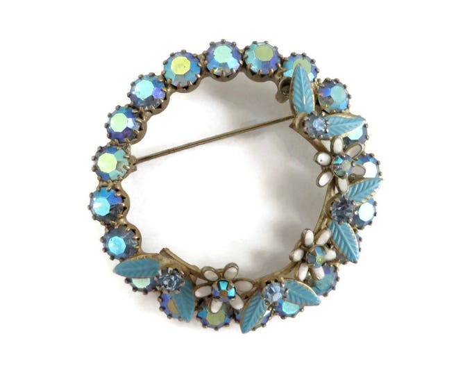 Weiss Demi Parure Brooch and Earrings Set Vintage Weiss Jewelry Signed Weiss Jewelry