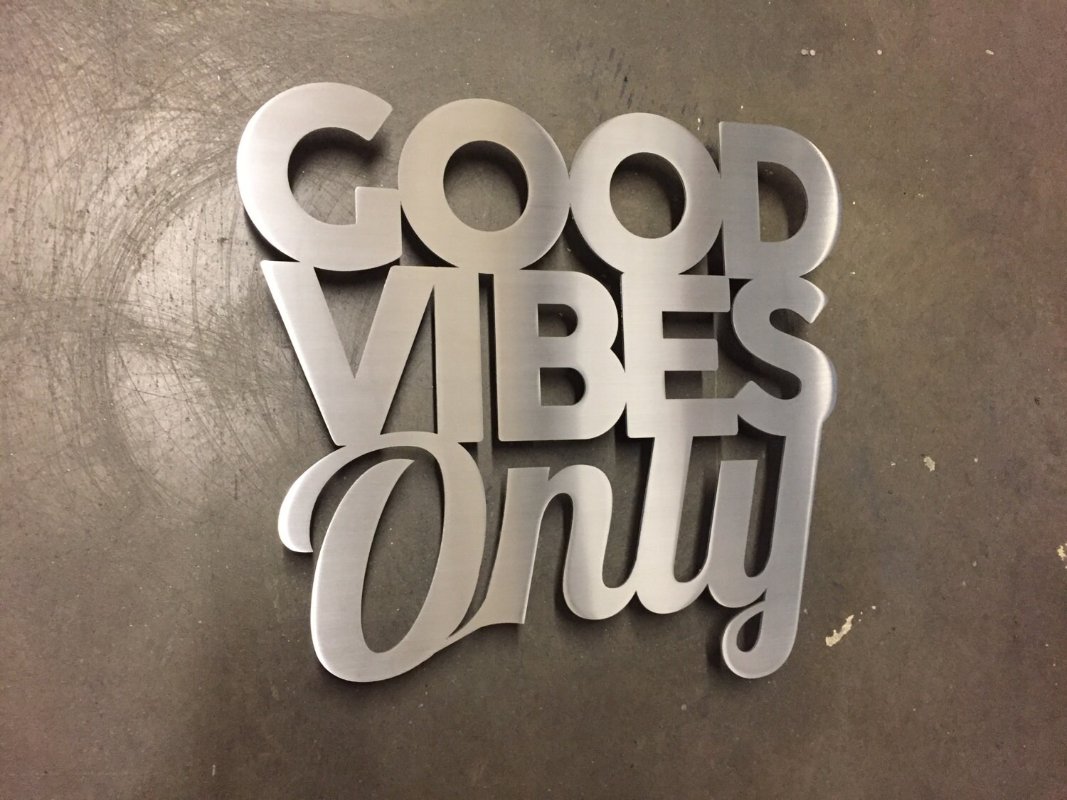 Good Vibes Only Metal Wall Art Word Art Metal Art Wall