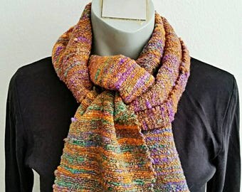 Silk and Wool, Hand spun Hand woven, Scarf