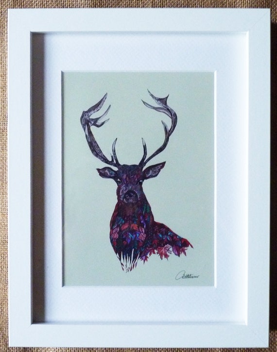 Stag Picture Stag Painting Stag Wall Art Stag Original Artwork