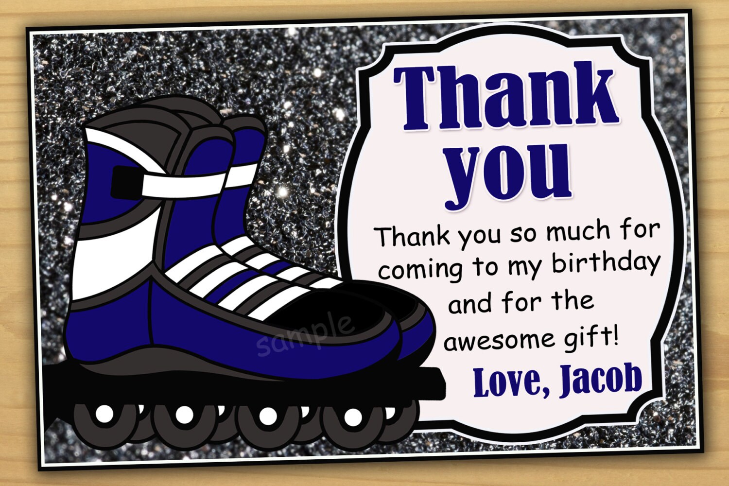 Roller Skating thank you card Roller Skate thank you card