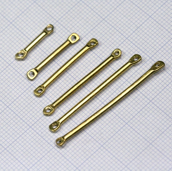 Raw brass bar connector 2mm bar 50 pcs 15 20 25 30 35