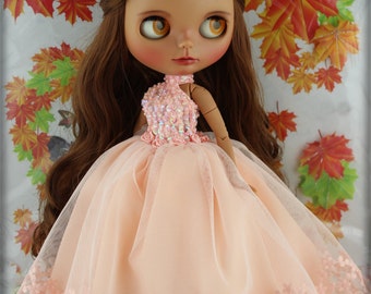 Blythe Dress,Doll Handmade Outfit Gown Dress.