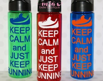 Personalized runner track water bottle, running gifts, relay team gift, gifts for runners men women, half marathon water bottle gift