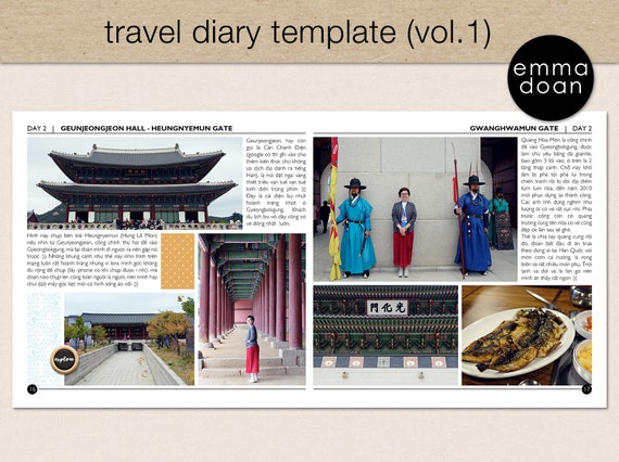 Travel Diary Album Template V1 12x12 Quot Photobook Template 12x12 Quot Travel Album Digital Travel Album Template