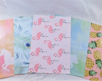 50 10x13 Flamingo Peacock Unicorn Poly Mailers Self Seal Adhesive Plastic Flat Envelope Water Resistant Shipping Tear Proof Lightweight