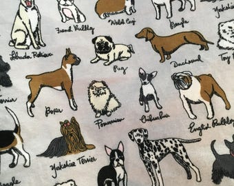 Dog name lined tote personalized