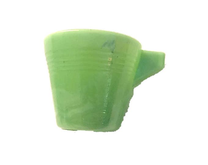 Antique Chiquita Akro Agate Jadeite Jadite Green Toy Tea Cups