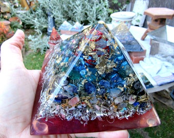Orgone Pyramid | Positive Energy Orgone Generator | Metaphysical Device | Meditation Device | Gemstone Pyramid