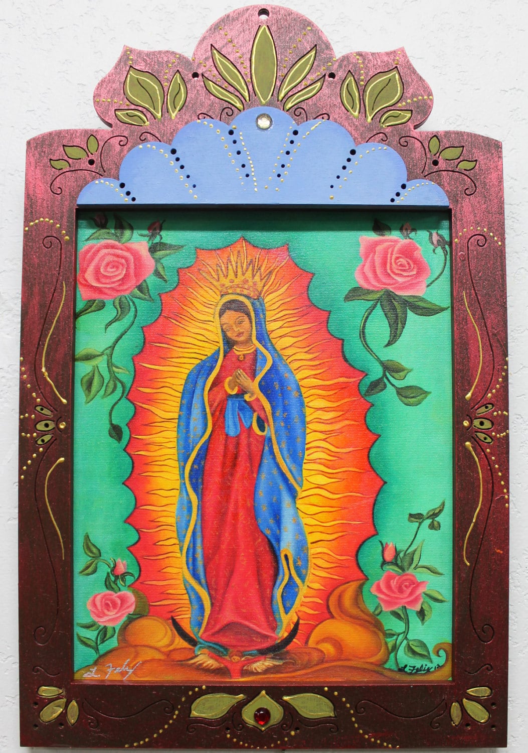 Our Lady of Guadalupe Guadalupe canvas print Mexican art