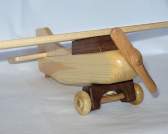 Handcrafted Wooden Toy Airplane, Heirloom Model, Individually Handmade, Free Shipping