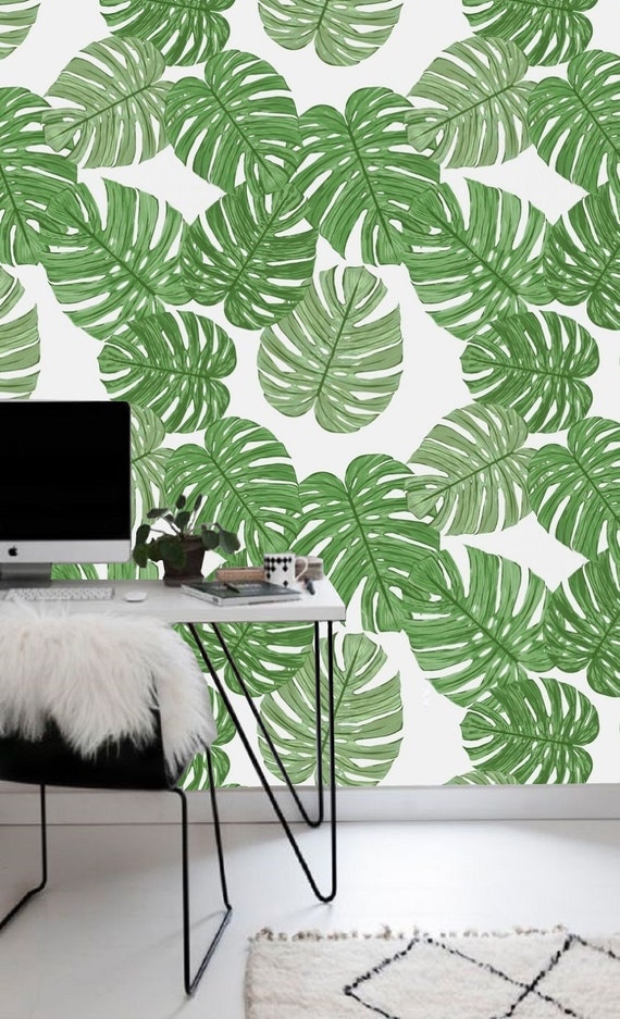 self adhesive wallpaper removable wallpaper tropical wall