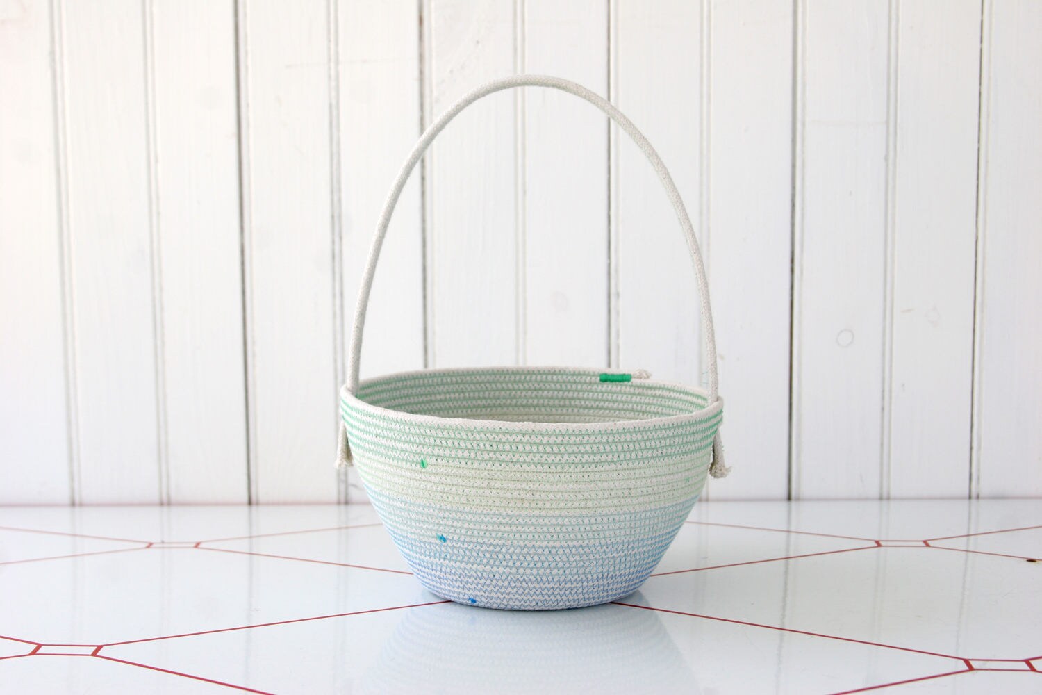 rope Easter basket medium soft rope basket with handle