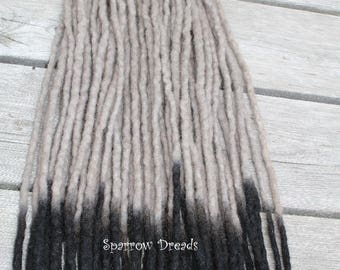 Wool Dreadlocks Half Set OMBRE SE Synthetic Dreads dread extensions, faux locks, fake dreads, felted dreads, Unicorn, Pastel, Rose