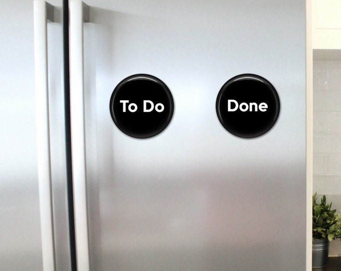 To Do and Done Refrigerator Magnets - DIY Chore Chart - Family Organization - Command Center - Family Chores -.Note Board - Task List