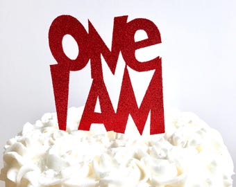 Dr Seuss Cake Topper/ Cat in the Hat birthday/ Dr Seuss birthday/ One I Am