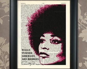 Angela Davis Quote, Angela Davis Print, Angela Davis Art, Black History, Activist,African American Art, Black Power Print,Black Lives Matter