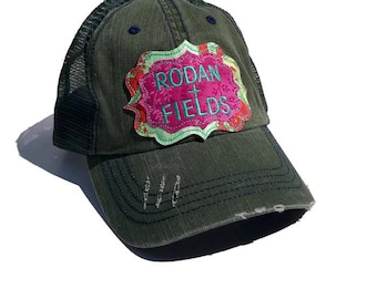 Rodan and Fields hat, Trucker hat, R + F, raggy patch cap, trucker hat, baseball hat, Rodan + Fields