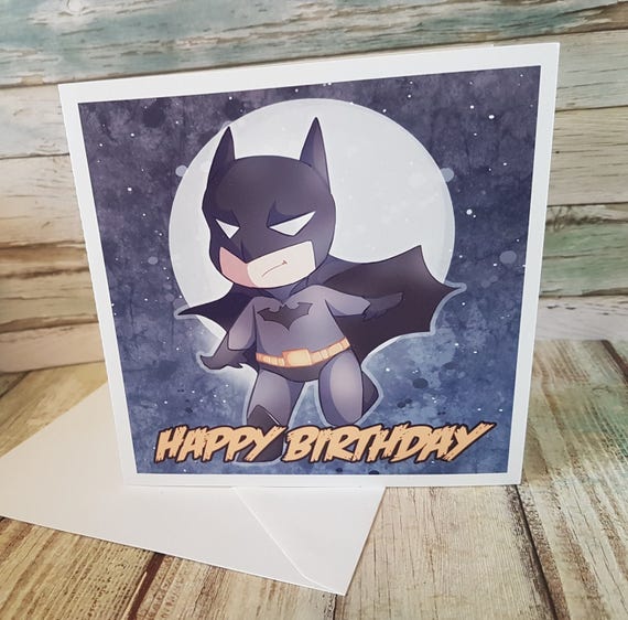 Batman Birthday Card / Dc Comics / Geeky / Greeting Card