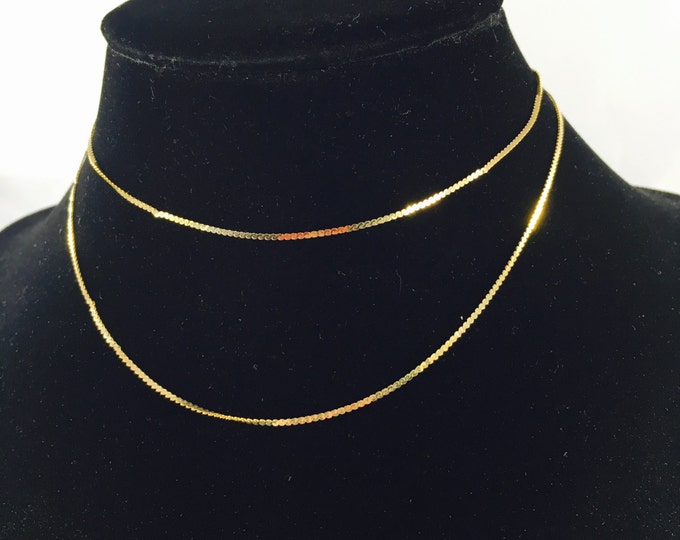 Storewide 25% Off SALE Vintage 10k Yellow Gold Italian "S" Chain Designer Necklace Featuring Oversized Legnth Design