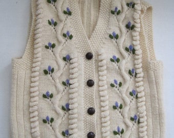 Hand knit vest | Etsy
