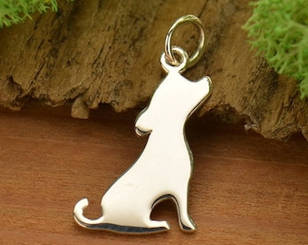Sterling Silver Puppy Charm