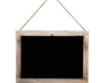 Vintage Medium Sized Hanging Chalkboard 30 x 40cm Chalk Board