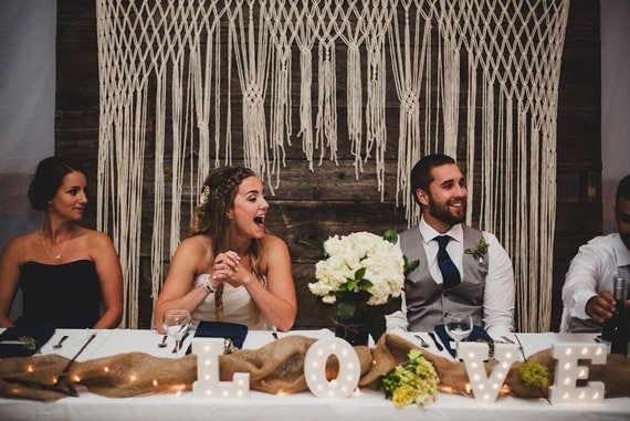 Macrame Wedding Ceremony Backdrop For An Arch Arbor Altar Or Macrame Wedding Ceremony Backdrop For An Arch Arbor Altar Or