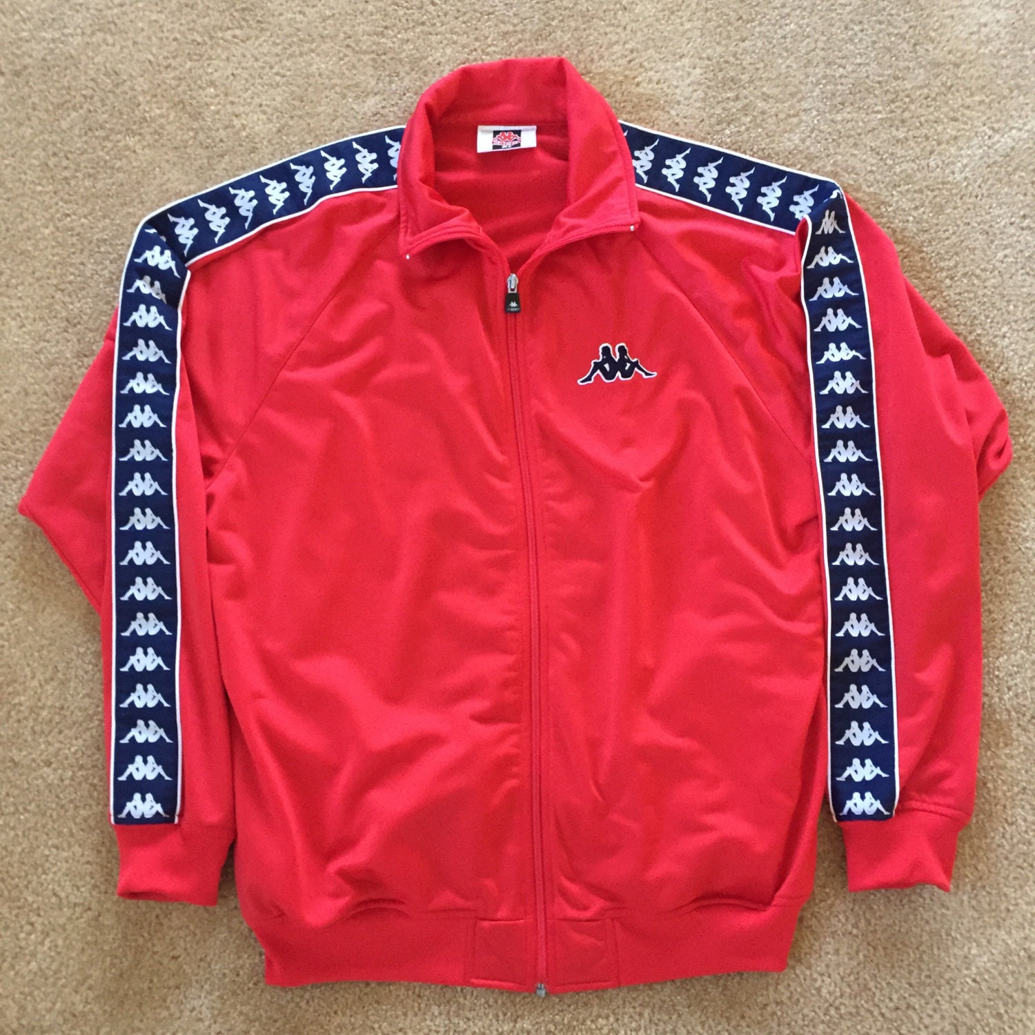Vintage Kappa Red White and Blue Track Jacket Men's Size