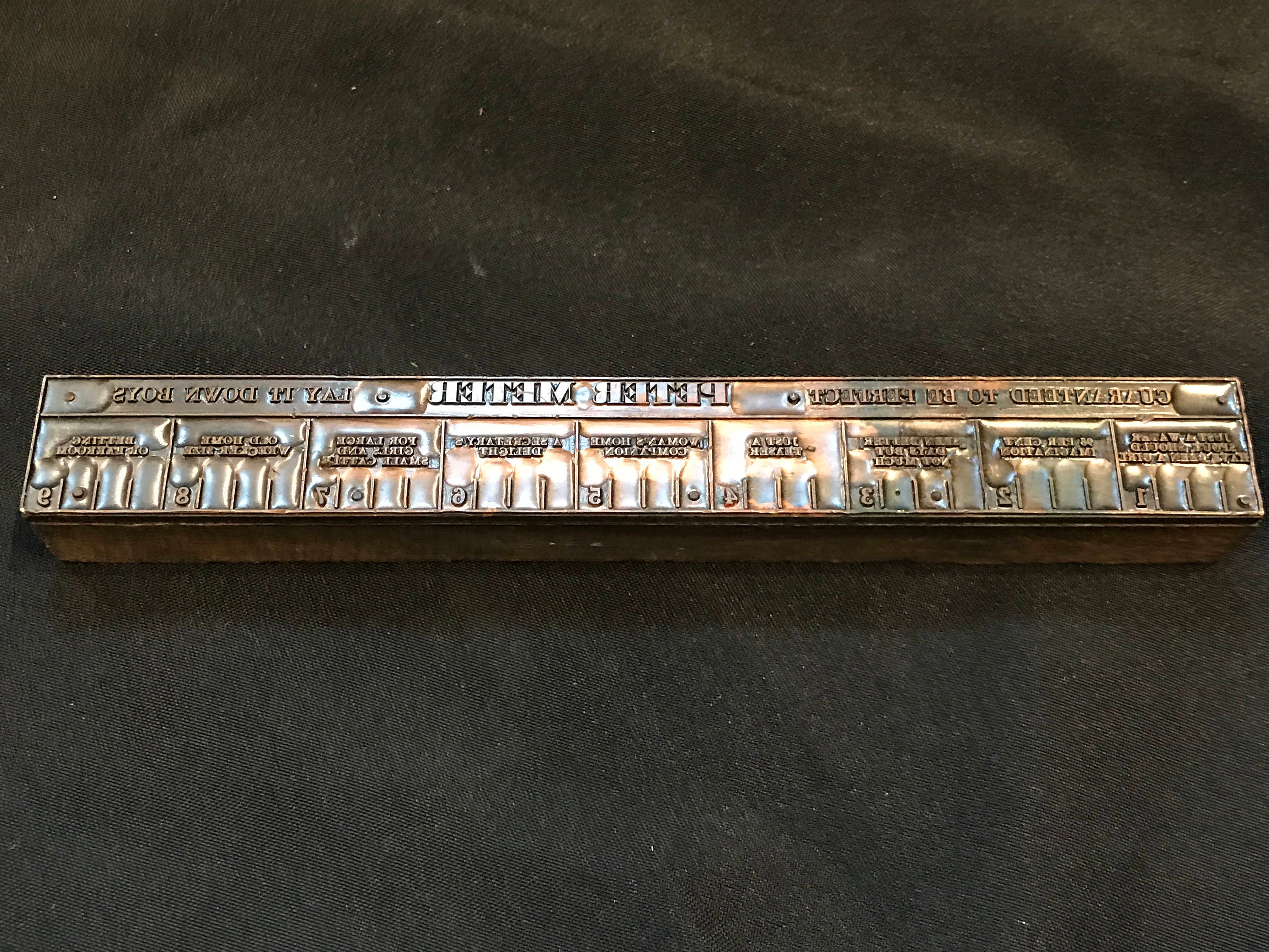 Peter Meter Ruler Stamp on Wood Block from FHAntiques on Etsy Studio