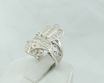 Vintage Roaring 1920's Flapper Girl Design Sterling Silver Ring #1920S-SR3