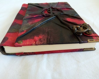 Handmade Leather Diary with Anchor Emblem/Notebook with antique C Hook, Journal, Daybook, Memorybook Gift