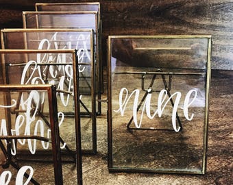 Rent These Framed Table Numbers! - Hawaii Calligraphy