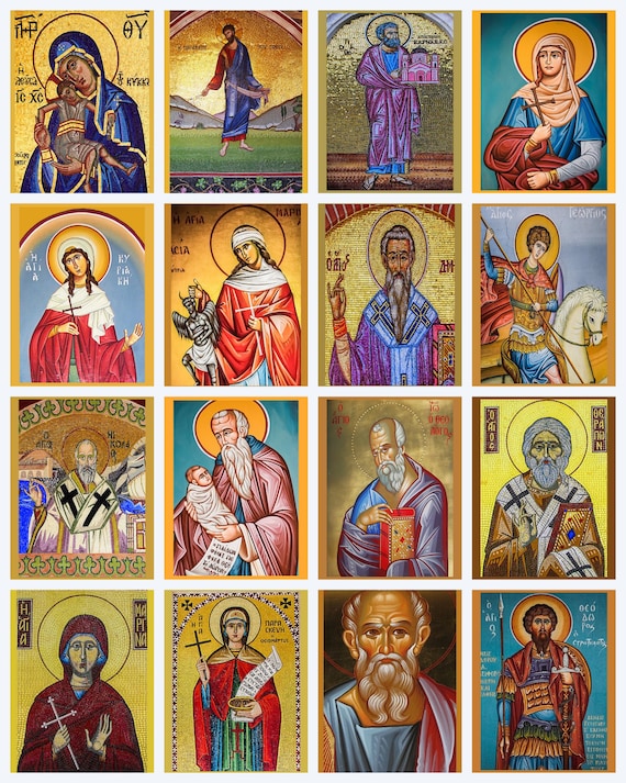 Catholic Icons of Jesus Virgin Mary & Saints Digital 16