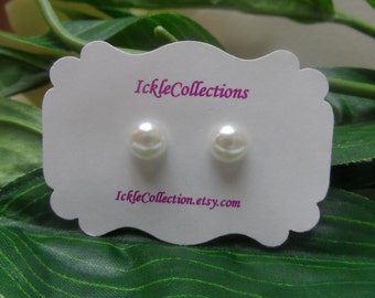 Ivory Pearl magnetic Earrings, girls Earrings, Flowergirl pearl earrings , girls birthday gift, magnetic earrings, stud earrings