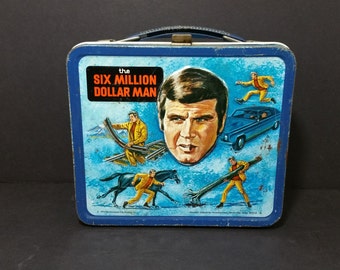 1974 Six Million Dollar Man Metal Aladdin Lunch Box
