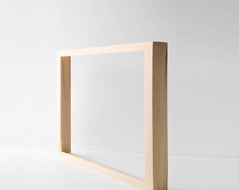 Custom Canvas Frame - Unfinished Wood Canvas Frame- Wood Frame for Canvas Painting or Canvas Print. Custom Depth. Fits Irregular Canvas.